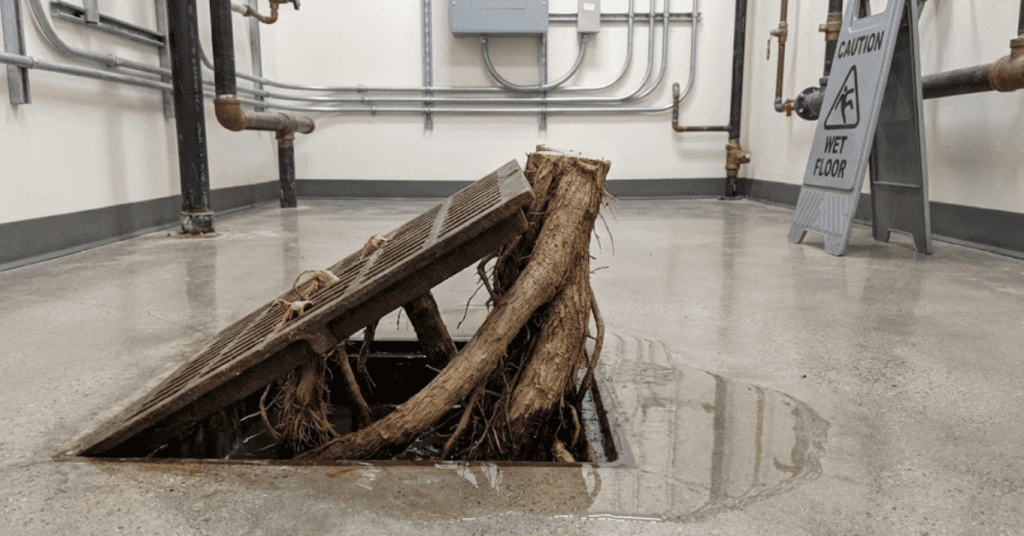 blocked drain plumber | tree root intrusion