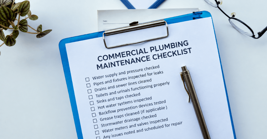 commercial plumbing maintenance checklist